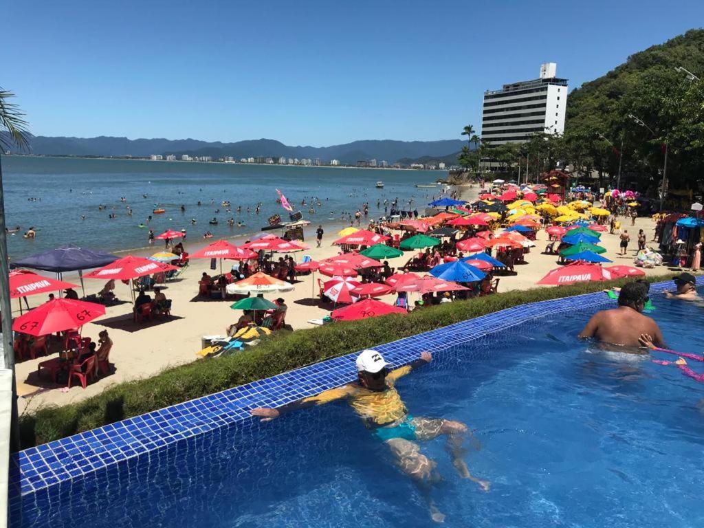 Apartamento Pe Na Areia Frente Para O Mar E Piscina Na Prainha Caraguatatuba Eksteriør billede